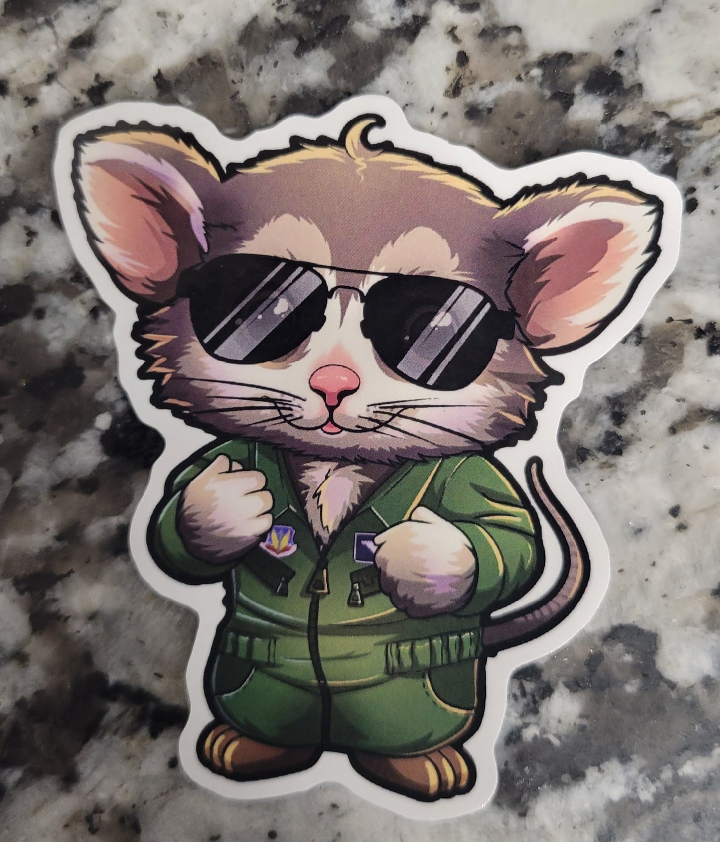 Paco the Possum Military Stickers