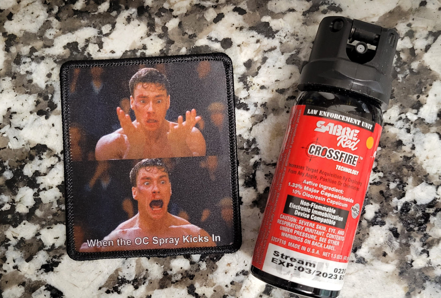When the OC Spray Kicks In - Bloodsport Inspired Patch