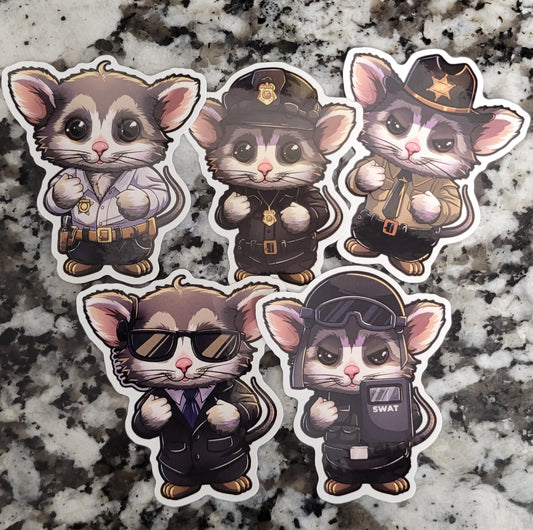 Paco the Police Possum Stickers