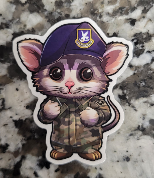Paco the Possum Security Forces Stickers