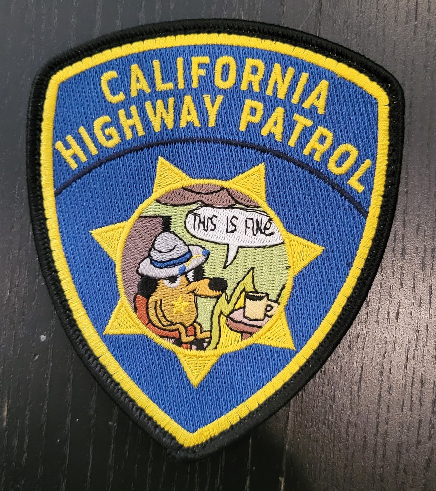 California Highway Patrol Inspired "This is Fine" Patch