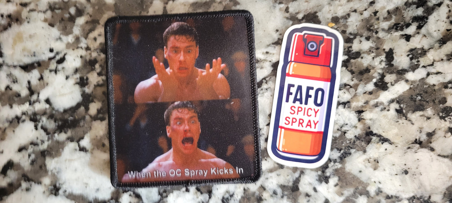 When the OC Spray Kicks In - Bloodsport Inspired Patch