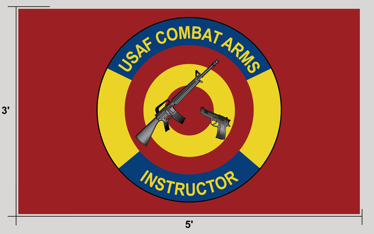 [Pre-Order] Security Forces/MWD/CATM/DAF Combat Arms Flag